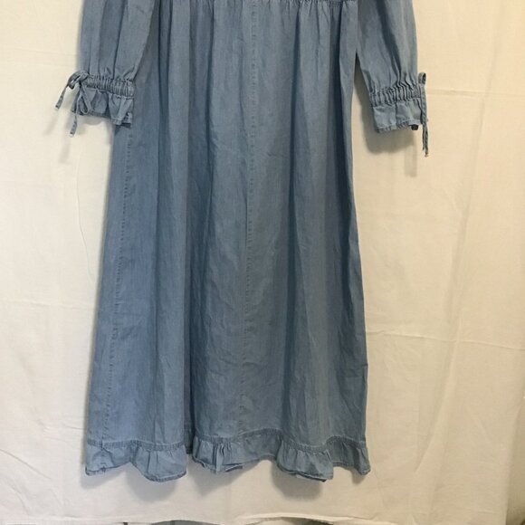 Benin Plain Crew Neck Dress with Back Keyhole Button Size 8 - Picture 8 of 15